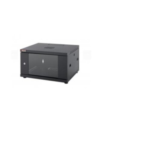 BOX A MURO OFFICE SMALL IP20 19  9U A446XL550XP600  PORTA VETRO  PARETI LATERALI ASPORTABILI  COLORE NERO