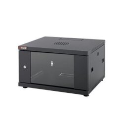 BOX A MURO OFFICE SMALL IP20 19  9U A446XL540XP450  PORTA VETRO  PARETI LATERALI ASPORTABILI  COLORE NERO