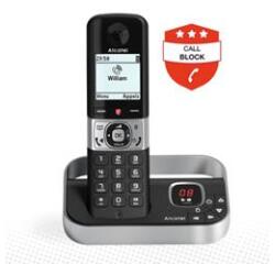 Teléfono Alcatel F890 Teléfono DECT Identificador de llamadas Negro, Plata