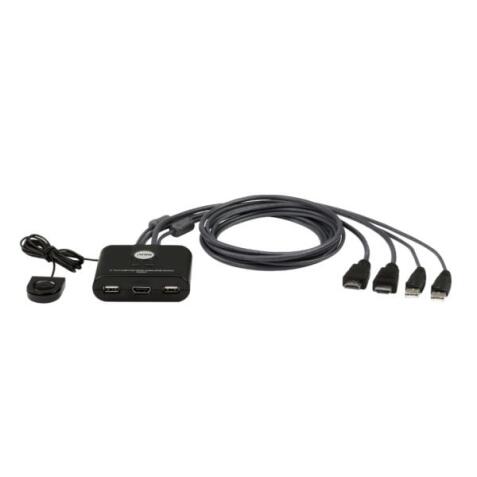 Switch KVM cablato HDMI FHD USB a 2 porte