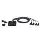 Switch KVM cablato HDMI FHD USB a 2 porte