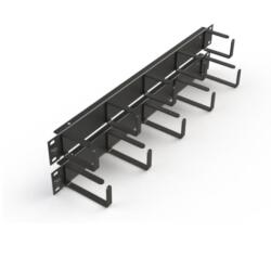 PANNELLO RACK 1U CON 5 ANELLI  COLORE   NERO RAL9005