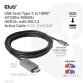 USB Gen2 Type-C to HDMI 4K120Hz 8K60Hz HDR10 with DSC1.2 Active Cable M/M 3m / 9.84ft