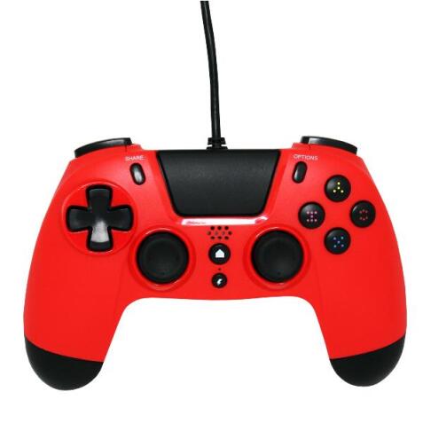 CONTROLLER VX4 ROSSO CABLATO PER PS4/PC ERGONOMICO  CON LAYOUT        PALYSTATION E JACK 3 5MM