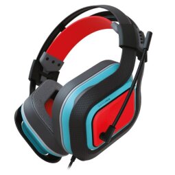 CUFFIE DA GIOCO STEREO CON CAVO BLU E ROSSO HC-9 PER NINTENDO SWITCH /SWITCH LITE  PC  MAC E DISPOSITIVI MOBILI