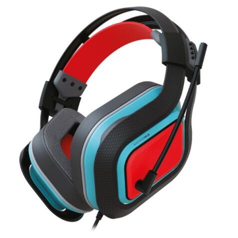 CUFFIE DA GIOCO STEREO CON CAVO BLU E ROSSO HC-9 PER NINTENDO SWITCH /SWITCH LITE  PC  MAC E DISPOSITIVI MOBILI