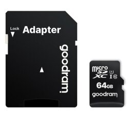 64GB MICRO CARD cl 10 UHS I + adapter