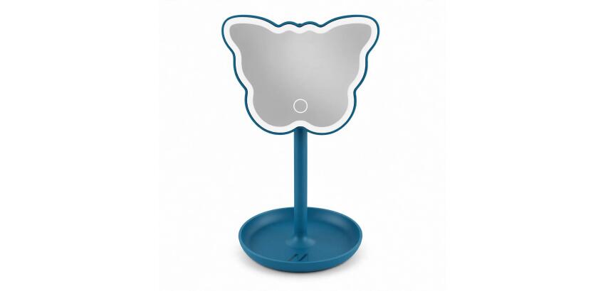 =>>MM MIRROR BUTTERFLY SHAPE BLUE