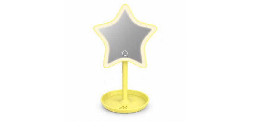 =>>MM MIRROR STAR SHAPE YELLOW