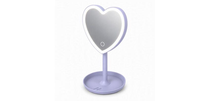 =>>MM MIRROR HEART SHAPE VIOLET