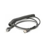 CABLE  USB  TYPE A TPUW  COILED  2.4M  BLACK