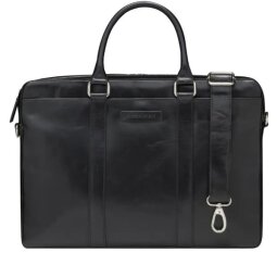 Nordborg 15" Borsa in pelle - Nero