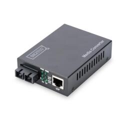 CONVERTITORE DI MEDIA DIGITUS  MULTIMODALE DA 10/100BASE-TX A 100BASE-FX  INCL. ALIMENTATORE CONNETTORE SC  FINO A 2 KM