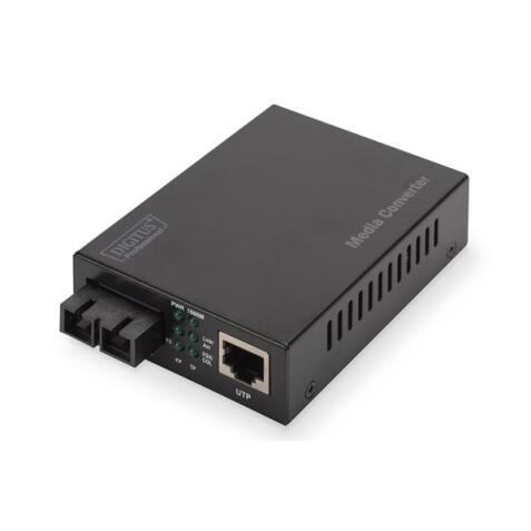 CONVERTITORE DI MEDIA DIGITUS  MULTIMODALE DA 10/100/1000 BASE-T A 1000BASE-SX  INCL. ALIMENTATORE CONNETTORE SC  FINO A 0 5 KM