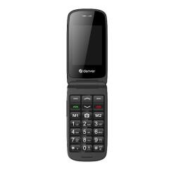 Denver BAS-24600L 6,1 cm (2.4") 270 g Negro Teléfono para personas mayores