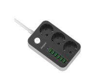 Energizer EPB2500W01EU power extension 2 m 3 AC outlet(s) Indoor White, Black