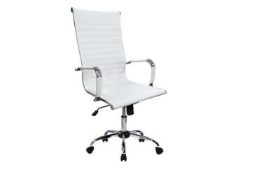 EQUIP - SEDIA DA UFFICIO ERGONOMICA, Rivestimento a coste, schienale alto, Bianco