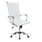 EQUIP - SEDIA DA UFFICIO ERGONOMICA, Rivestimento a coste, schienale alto, Bianco