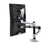 Ergotron LX Series Dual Stacking Arm 61 cm (24") Scrivania Argento