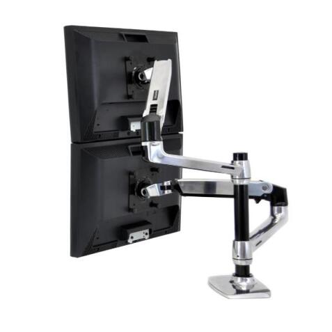 BRACCIO PER DUE MONITOR SOVRAPPOSTI LX (ALLUMINIO)