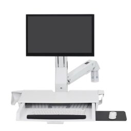 Ergotron StyleView Sit-Stand Combo Arm with Worksurface - mount