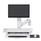 STYLEVIEW SIT-STAND COMBO ARM  WITH WORKSURFACE  BRIGHT WHITE TEXTURE