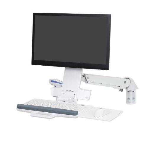 STYLEVIEW SIT-STAND COMBO ARM  BRIGHT WHITE TEXTURE