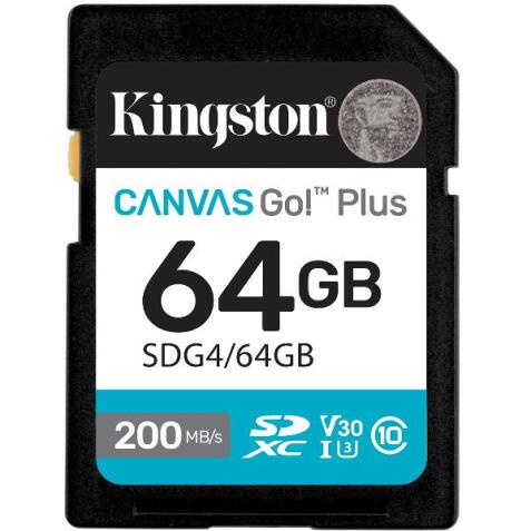 64GB SDXC Canvas Go Plus Gen4 200MB/s C10 UHS-I U3 V30