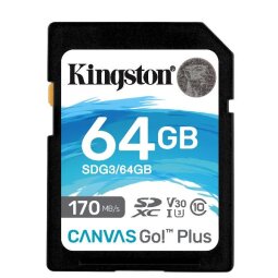 Kingston Canvas Go! Plus - flash memory card - 64 GB - SDXC UHS-I