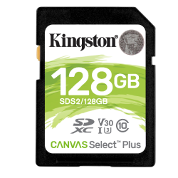 128GB SDXC Canvas Select Plus 100R C10 UHS-I U3 V30