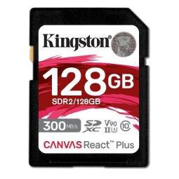 Kingston Canvas React Plus - flash memory card - 128 GB - SDXC UHS-II