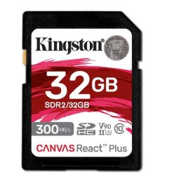 Kingston Canvas React Plus - flash memory card - 32 GB - SDXC UHS-II