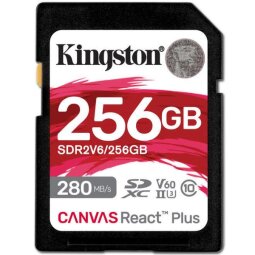 256GB Canvas React Plus SDXC UHS-II 280R/150W U3 V60 for Full HD/4K