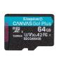 64GB microSDXC Canvas Go Plus Gen4 200R A2 U3 Single Pack w/o ADP
