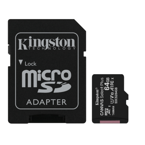 64GB micSDXC Canvas Select Plus + ADP