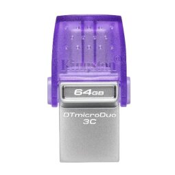 64GB DataTraveler microDuo 3C 200MB/s dual USB-A + USB-C