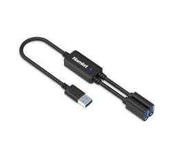 XHUB-02UA-5GY HUB USB 3.0 con cavo Y da 30 cm - 1 ingresso USB-A e 2 uscite USB-A 3.0