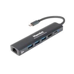 Docking Station USB-C PD 100W - 3 x USB 3.0 + Lan Giga + HDMI 4K