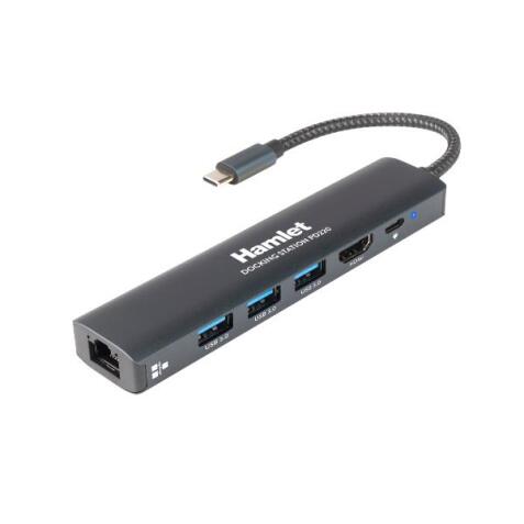 Docking Station USB-C PD 100W - 3 x USB 3.0 + Lan Giga + HDMI 4K