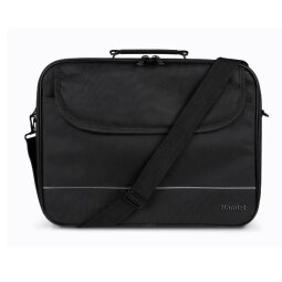 Borsa Business porta Notebook fino a 15 6  con tasche e tracolla. Colore Nero