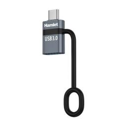 XAD-LCM-AF Adattatore USB-C Maschio to USB-A 3.0 Femmina con Fermacavo