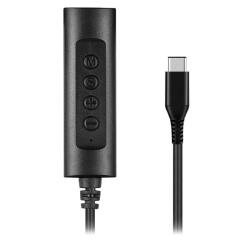 Adattatore Audio con controllo volume da Jack combo 4 poli  a USB-C per Cuffie con Microfono