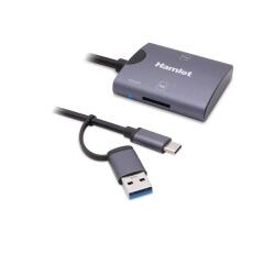 Lettore memory card SD  Micro SD USB 3.0 - Interfaccia USB-C + USB-A alluminio