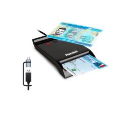 HUSCR-NFCX Lettore USB-A + USB-C di Smart Card a Contatto e Wireless NFC Carta Identità CIE 3.0, CNS, TS