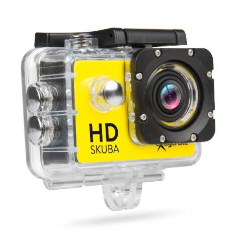 EXAGERATE ACTION CAM SKUBA HD 720P  FOTO 12 MPX  MONITOR LCD 2        CON CUSTODIA SUBAQUEA FINO 30 MT E MANICO GALLEGGIANTE