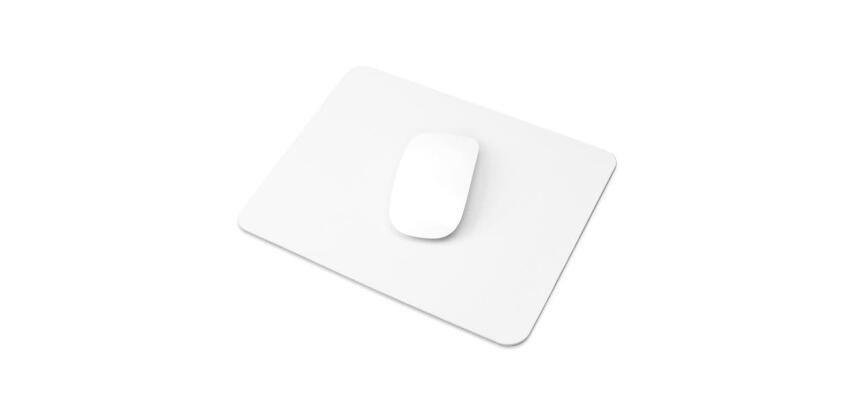 XMICEPAD-W Mouse Pad Poliestere Bianco con base in gomma 23x19 cm