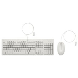 Kit Mouse e tastiera HP Wired USB 225 Bianco