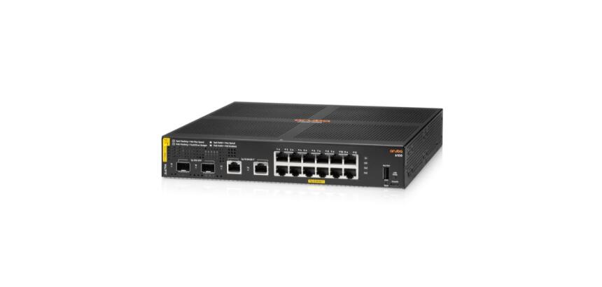 HPE Aruba Networking 6100 12G Class4 PoE 2G/2SFP+ 139W Managed L3 Gigabit Ethernet (10/100/1000) Power over Ethernet (PoE) 1U Black