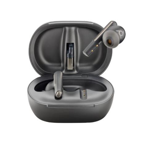 Poly Voyager Free 60+ UC Carbon Black Earbuds +BT700 USB-C Adapter +Touchscreen Charge Case