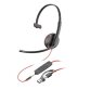Poly Blackwire 3215 Monaural USB-C Headset +3.5mm Plug +USB-C/A Adapter (Bulk)